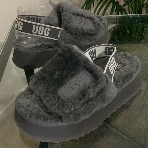 UGG Disco Slides in Dark Gray - Picture 2 of 14